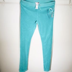 Juicy Couture Teal Velour Track Suit Pants Size 14